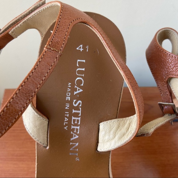 Luca Stefani Italian Leather Ankle Strap Sandals - Picture 3 of 11
